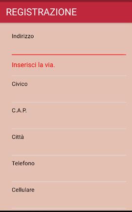 e infine cliccare sul tasto registrati.