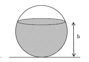 Pag. 4/4 Sessione ordinaria 2016 3. Un recipiente sferico con raggio interno r è riempito con un liquido fino all altezza h.