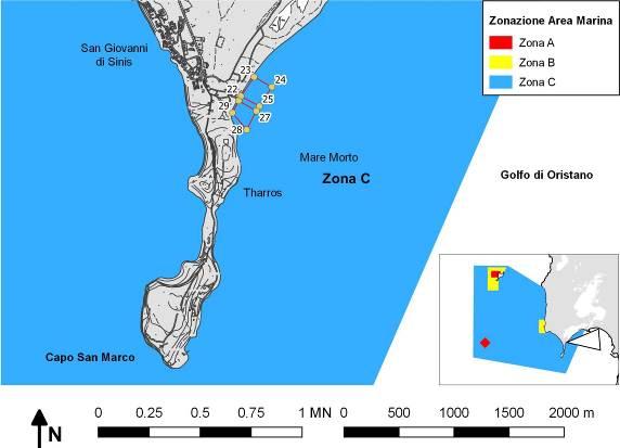 Figura 2.a Aree di ormeggio presso Mare Morto. 2. Ad integrazione delle disposizioni di cui all art. 19 del REO, si riportano nelle tabella 4.b, 4.c e 4.