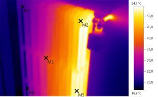 Verifiche termografiche caloriferi appartamento ultimo piano Busto A. Ditta Collaudatore Per. Ind.