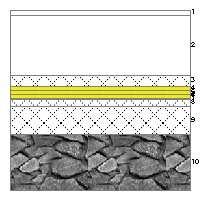 CARATTERISTICHE TERMICHE E IGROMETRICHE DEI COMPONENTI OPACHI DELL INVOLUCRO EDILIZIO Tipo di struttura: Pavimento Verso Terreno Codice struttura P1 N.