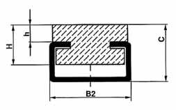 GUIDA CINGHIE PIATTE Guida per cinghie piatte polietilene verde FLAT BELT GUIDE Guide for flat belts in green polyethylene AZ-CF Codice Descrizione Profilo Dimensioni standard in mm Code