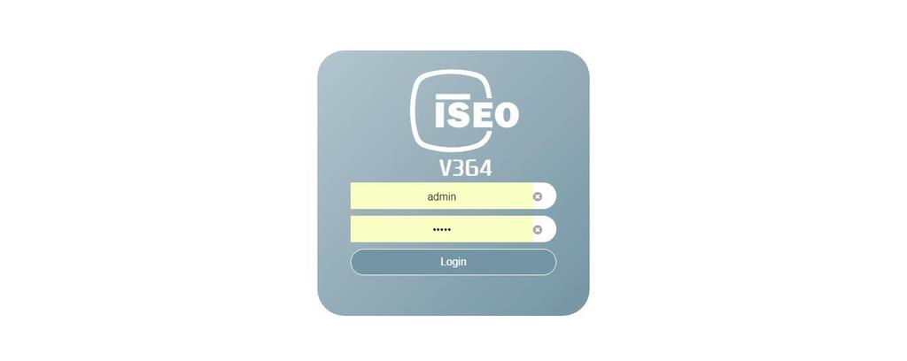 Panoramica di sistema Log in nel sistema V364 Apri il browser e inserisci l indirizzo IP del controller V364 nel campo indirizzo.
