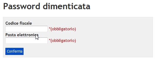 Il sistema invierà una mail all indirizzo indicato in fase di registrazione, contenente una password temporanea da utilizzare per l accesso all applicazione.