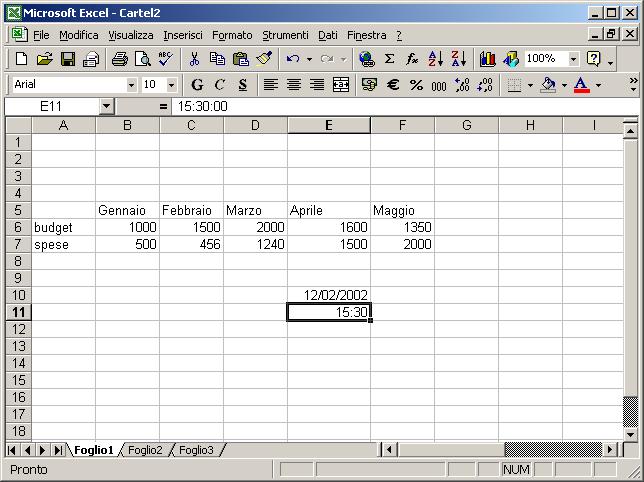 continua Valori di tipo data e ora. Valori di tipo testo.