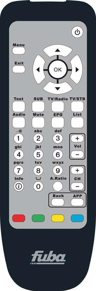 2.3 Telecomando La buona conoscenza del telecomando è la base per poter navigare facilmente all interno dei vari menu. Le funzioni dei tasti sono molto semplici ed intuitive.