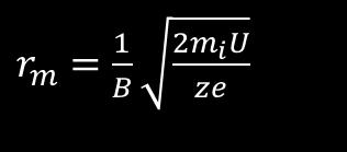 da cui: dove: ez = q (carica dello ione) e U = differenza di potenziale del