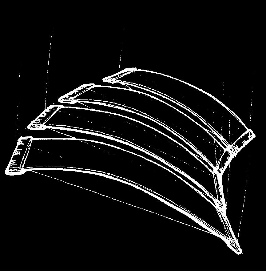 Pendinare i Canopy separatemente o insieme, in forma convessa o concava con una curva da 60 o 90 Fissare i Canopy all'intercapedine o alle pareti con un sistema di cavo semplice Migliorare l'effetto