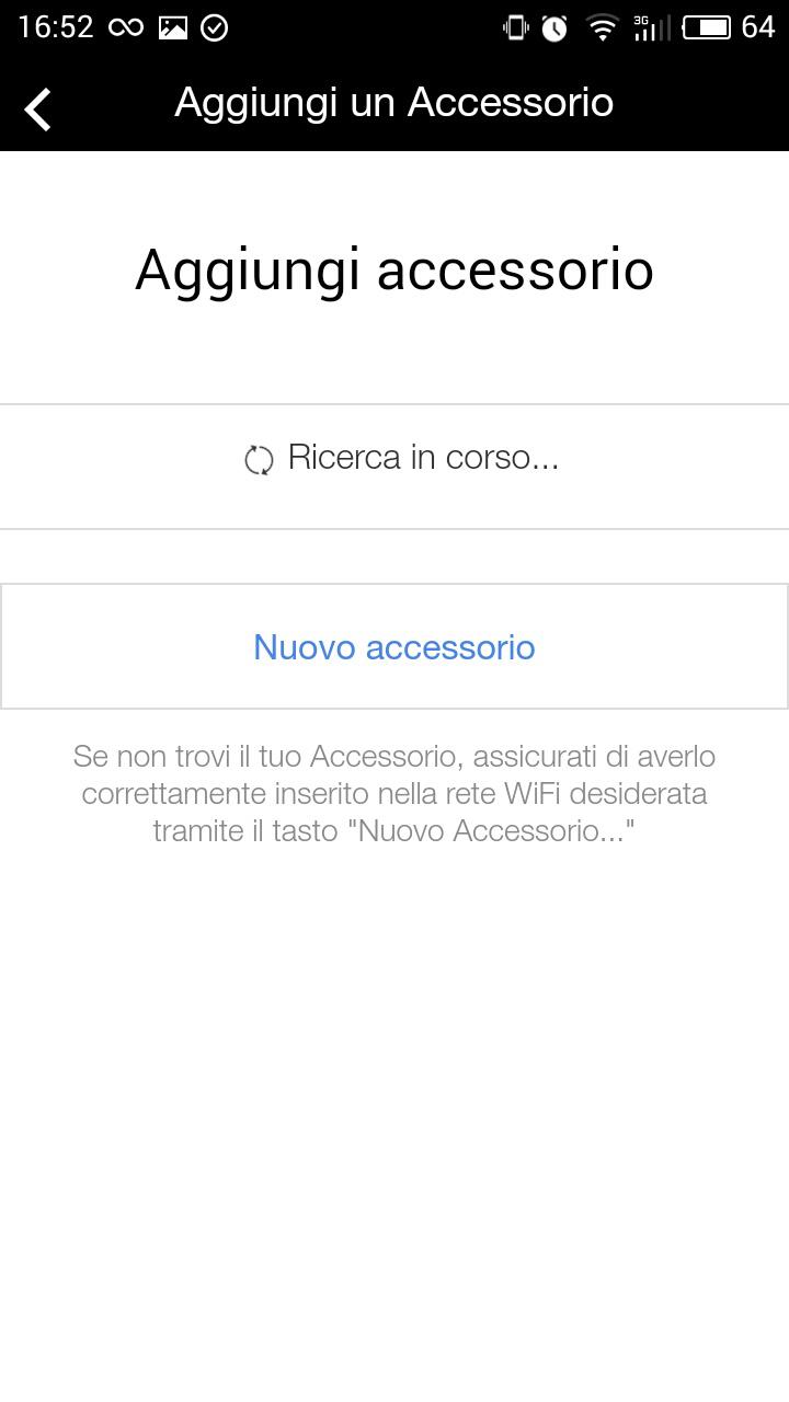 Per configurare l accessorio con la tecnologia MyNice in ios: scaricare l app My Nice Welcome da Apple Store e poi procedere come descritto al paragrafo 2.1 Configurazione con tecnologia MyNice.