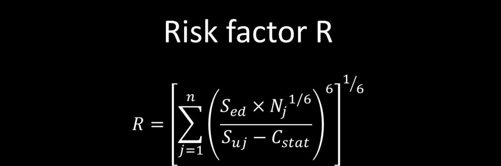 Risk factor R Sed e la daily compressive dose (MPa) Suj è la massima resistenza dei piatti intervertebrali (MPa) per un soggetto di età (b+j) ove b è l età all inizio dell esposizione e j è la conta