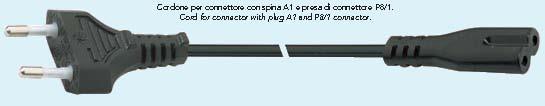 x 1.50 mmq 1,5 metri grigio Codice Estremità 1 Estremità 2 Portata/Volt Tipo