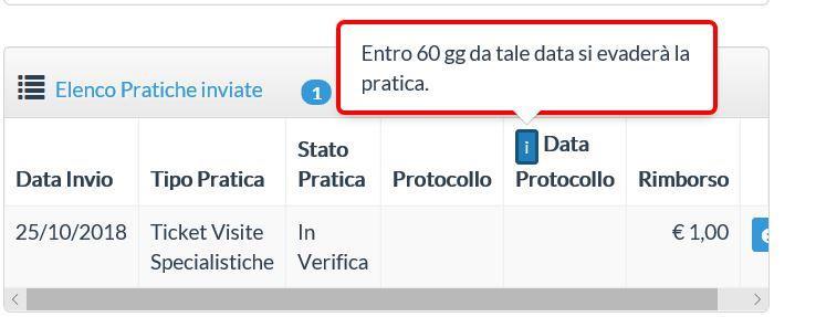 Passo n. 21 Una volta inviata la pratica le informazioni principali saranno contenute nel box Elenco Pratiche inviate.