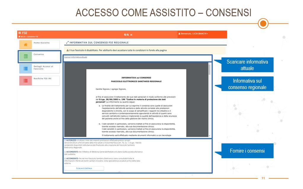 4. ACCESSO COME ASSISTITO 4.1. Attivazione fascicolo Per poter consultare i propri documenti sanitari, è necessario dapprima attivare il proprio fascicolo sanitario elettronico.