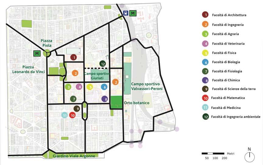 Fase 2: Pianificazione Definizione percorso Uni-green-ways Proposta di mobilità sostenibile: