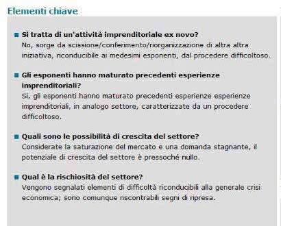 le precedenti esperienze degli esponenti, la crescita e il rischio di settore Evidenzia come procedono le new-co nei primi 3