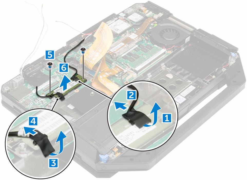 Installazione della scheda Drive 1. Collocare la scheda Drive sul computer. 2. Serrare le viti che fissano la scheda Drive al computer. 3. Collegare il cavo della scheda di I/O. 4.