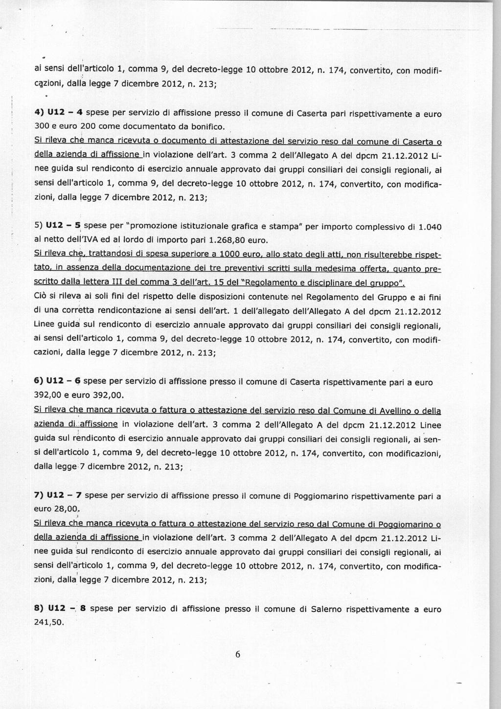 a sens dellartcolo 1, comma 9, del decreto-legge 10 ottobre 2012, n. 174, convertto, con modfcazon, dalla legge 7 dcembre 2012, n.