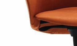 Each armchair is equipped with gas operating height adjustment