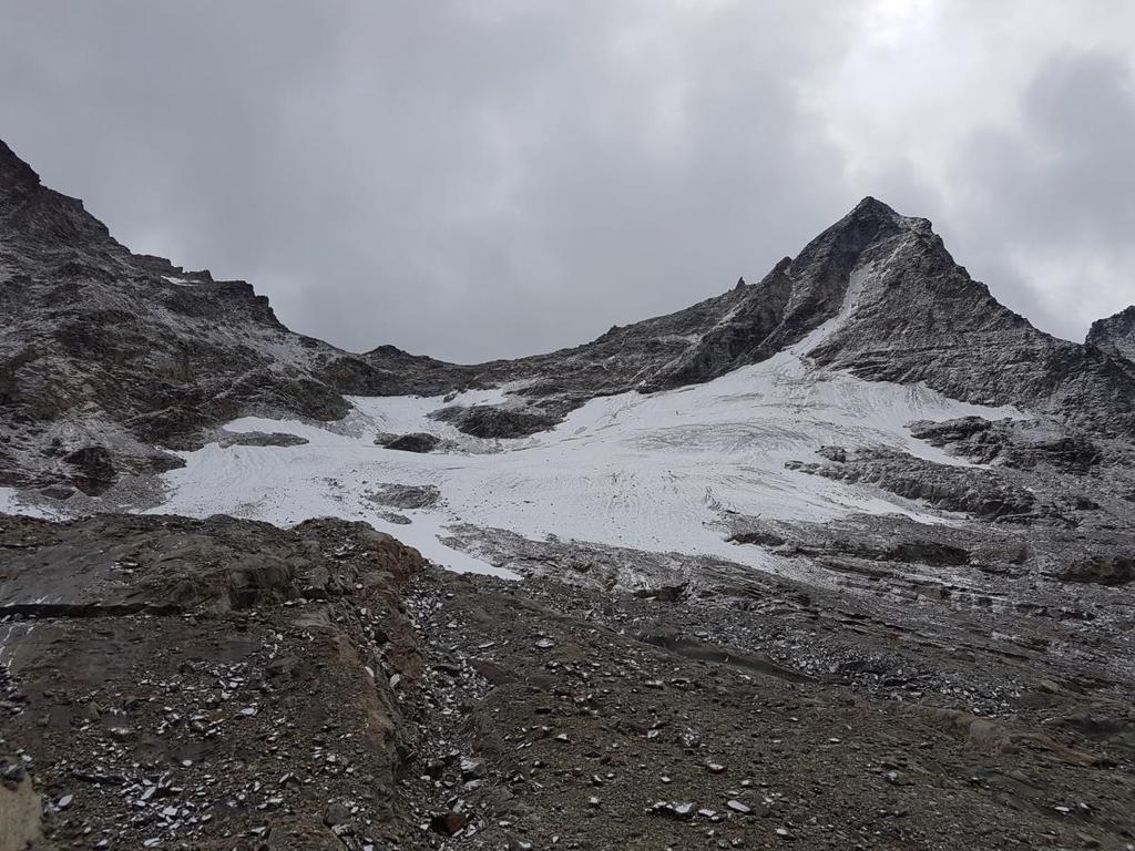 In disfacimento lo scivolo glaciale della Becca di Monciair.