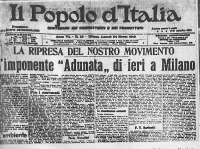 1919-1920: il biennio rosso I fasci di combattimento 23 marzo 1919: