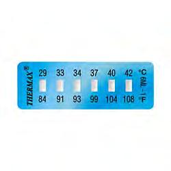 Etichette Etichetta indicatrice di temperatura, Mod. THERMAX 6 Conf. da 10 pezzi; Etichette indicatrici di temperatura; Irerversibili; Nr.