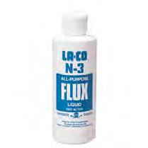 N-3 FLUX LIQUID, per saldature di cromo e inox Materiali Acciaio inossidabile; Cromo; Ottone; Rame Ideato per la saldatura di cromo e inox; NON UTILIZZARE SU TUBI PER