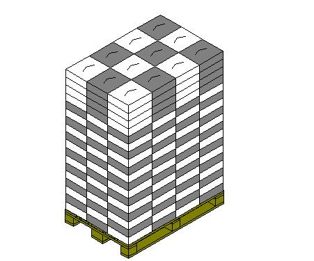 PALLETTIZZAZIONE PALLETIZATION Tipo Cartoni per strato Strati per pallet Cartoni per pallet Peso netto pallet Altezza del pallet Type Cartons per layer Layers per pallet Cartons per pallet Pallet net