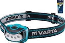 torce varta a led "outdoor sports" art.16630 frontali, ultraleggere, 4 led da mm.