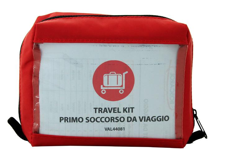 Codice: VAL44078 Listino: 15,00 10,50 KIT PRIMO SOCCORSO DA VIAGGIO/TRAVEL KIT Kit di primo soccorso da viaggio completo del