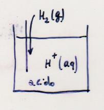 ELETTRODO ad IDROGENO Simbolicamente: Ricorda H + in realtà è H 3 O + Nel caso funzioni da catodo la semireazione