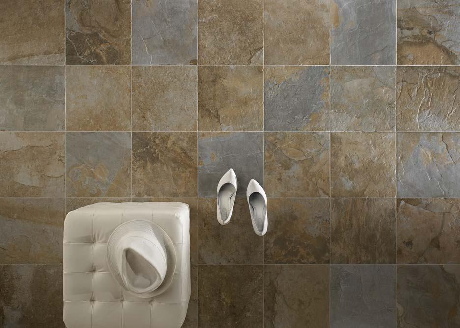 MORE THAN SLATE Tipologia Type Tipologie Typ Gres porcellanato smaltato Glazed porcelain Grès cérame emaillé Feinsteinzeug glasiert Formati R10 A - B - C Sizes Formats Formate 30x60 30x30 15x15