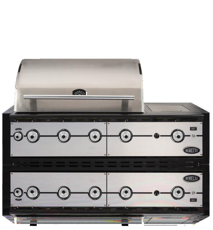 Ligorio Top 899,00 BUILT-IN/STAND-ALONE BARBECUE INCLUDING INFRARED SIDE BURNER 2X CAST IRON GRILL, 1X CAST IRON