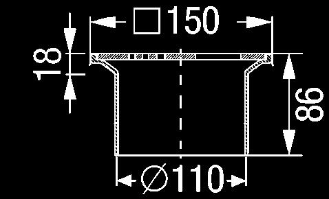 art. 43 730 Corpo base Le guide di chiusura in PVC e EPDM Non si adattano ai raccordi con le guide saldate in bitume. Portata di scarico 0.