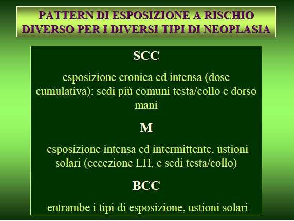 SCC= squamocellulare,m=