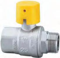 VALVOLE A SFERA GS - GAMMA GAS 049 VALVOLA A SFERA RIO-GAS MF, PASSAGGIO TOTALE, CON CAPPUCCIO Codice Misura MOP Pz. Conf. Code Measurement MOP Pcs. per pack EURO.