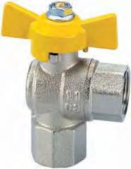 .. 3762 A1GI 3/4 x3/4 5 5 3762 A2GI 1 x1 5 5 Valvola a sfera per gas ad angolo, attacco F con girello e maniglia a minileva Angle ball valve for gas, F thread, with ring nut, mini lever, totale per