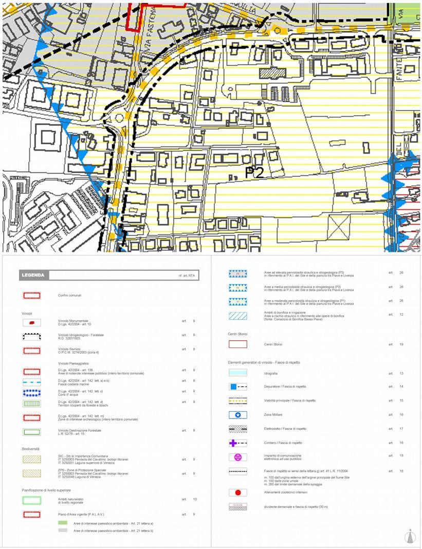 Inquadramento normativo PAT - tavola B04 TRASFORMABILITA': area di urbanizzazione consolidata (art. 30 NTA), A.