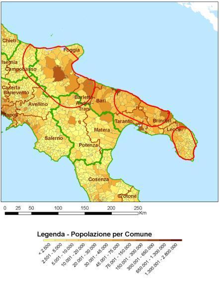 Demografia Nella tabella che segue sono riportati i valori ISTAT aggiornati al 2008, relativi alla popolazione e densità della regione Molise.