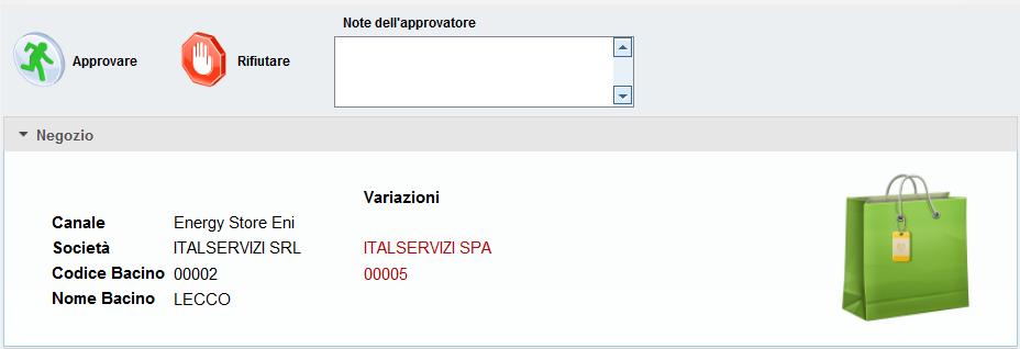 Approvare le richieste di modifica anagrafica - Worklist Una volta verificate le modifiche apportate dal richiedente, l utente può decidere di approvare oppure di rifiutare (inserire una motivazione