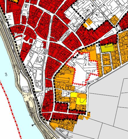 Il dosso su cui si sviluppa l area di trasformazione presenta una forma allungata che partendo dal piede del rilevato arginale attraversa il territorio comunale con direzione N-S.