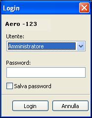3 Selezionare Amministratore, Operatore o Guest dal menu Utente e digitare la password appropriata, se richiesta.