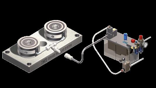 Sistema modulare Gerardi ZRO OINT Kit completo per azionamento piastra (o cubo) con Zero oint idraulici, rt.