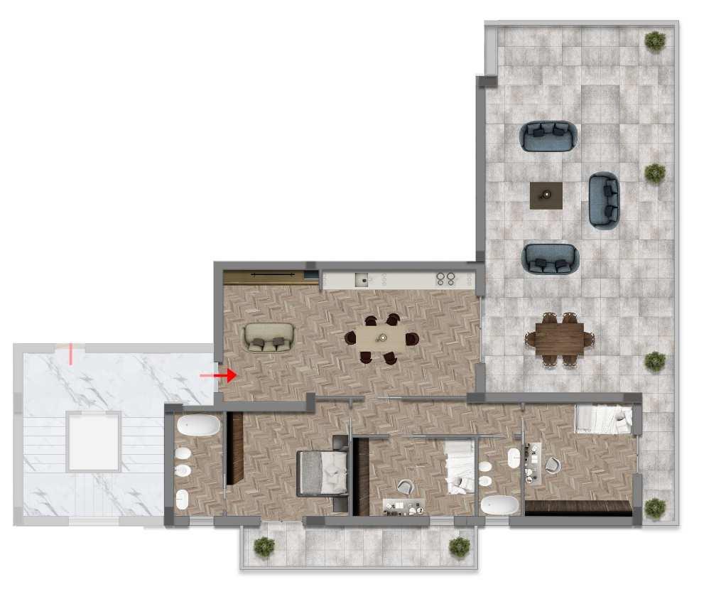 TIPOLOGIA 5 APPARTAMENTO INTERNO 14 SUPERFICE