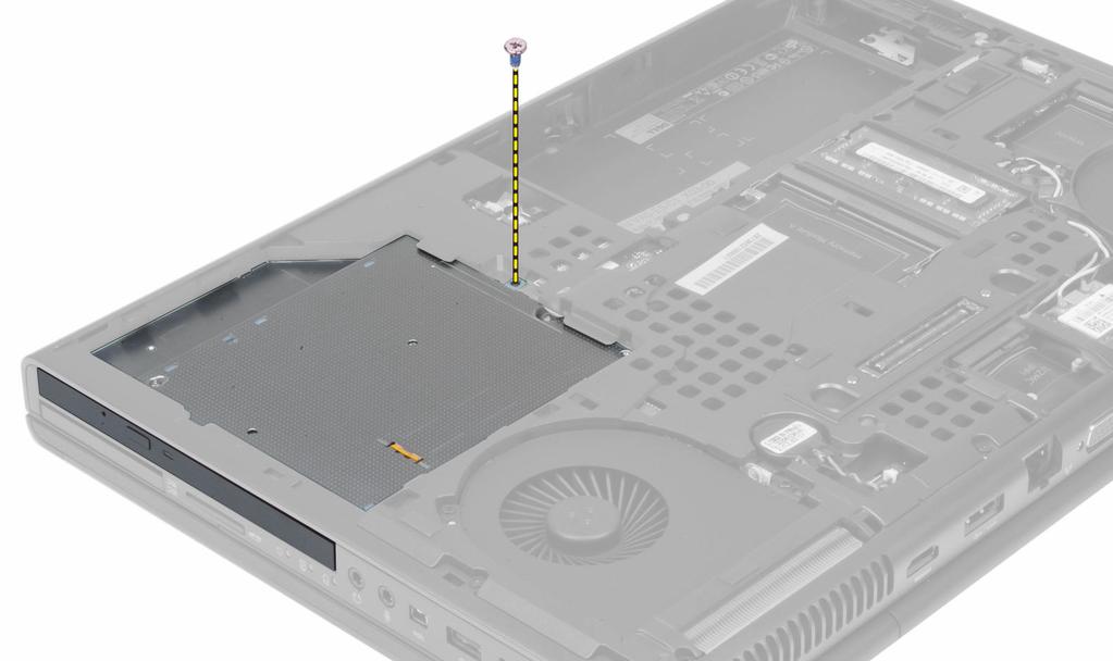 batteria 4. Seguire le procedure descritte in Dopo aver effettuato gli interventi sui componenti interni del Rimozione dell unità ottica 1.