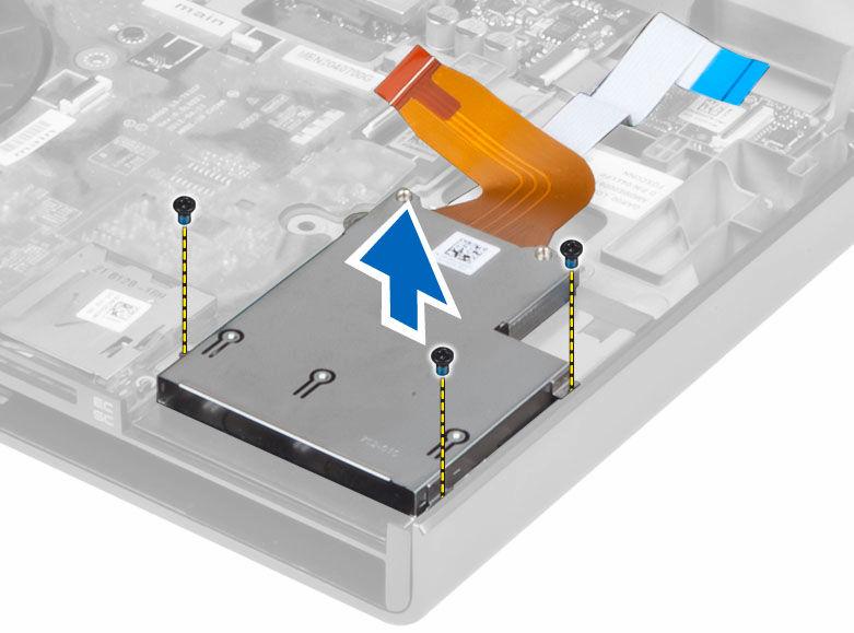 Installazione del modulo ExpressCard 1. Inserire il modulo ExpressCard nel relativo alloggiamento. 2. Serrare le viti che fissano il modulo ExpressCard al 3. Collegare: a.