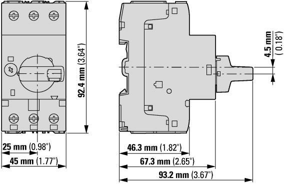 (+NHI-E- -PKZ0) Interruttori per protezione motore con maniglia