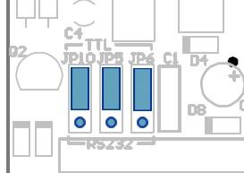 In questo caso sul connettore JP7 sono presenti i seguenti segnali Numero PIN Nome segnale 1 Data RX 5 NC 9 +5V Seriale TTL