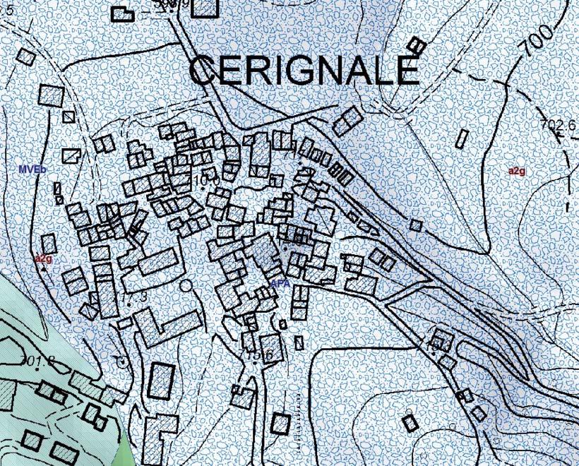 L area di studio ricade in corrispondenza della formazione geologica denominata APA Argille a Palombini costituita da argilliti o argilliti siltose grigio scure, più raramente verdi, ocracee,