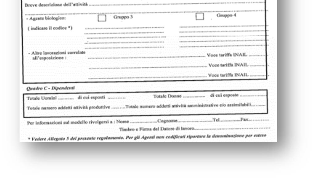 Va svolta PRIMA che i lavoratori siano adibiti all attività e ripetute ogni 5 anni e in occasione di cambiamenti nelle lavorazioni. Sorveglianza sanitaria La sorveglianza sanitaria è un obbligo.