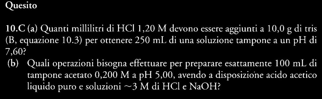 0 g di tris vengono sciolti in poca acqua (es.